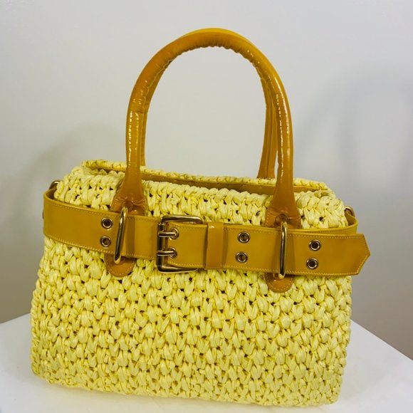 Rodo Handbags - Vintage Italian Rodo Leather Raffia Purse …